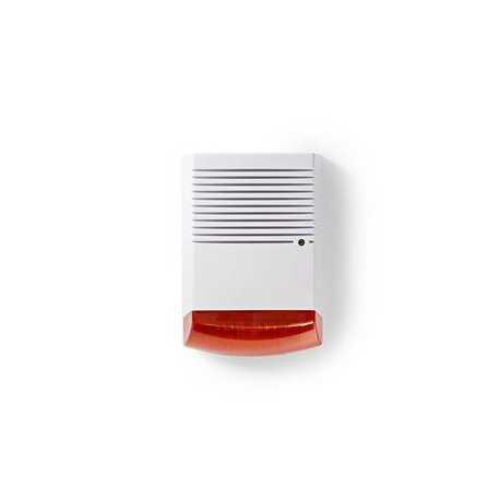 Dummy Beveiligingsalarm | IP44 | Batterij Gevoed | Buiten | Oranje / Wit