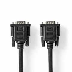 VGA-Kabel | VGA Male | VGA Female 15p | Vernikkeld | Maximale resolutie: 1280x800 | 2.00 m | Rond | ABS | Zwart | Envelop