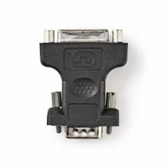 VGA-Adapter | VGA Male | DVI-I 24+5-Pins Female | Vernikkeld | Recht | ABS / Metaal | Zwart | Envelop