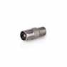 Satelliet- en Antenne-Adapter | F-Female | IEC (Coax) Male | Vernikkeld | 75 Ohm | Recht | Metaal | Zilver | 1 Stuks | Doos