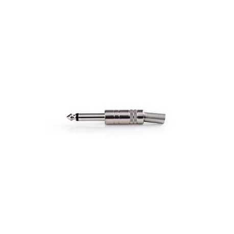 6,35 mm Audioconnector | Recht | Male | Vernikkeld | Soldeer | Diameter kabelinvoer: 6.8 mm | Metaal | Metaal | Polybag | 25 Stu