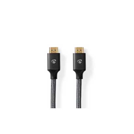 High Speed ​​HDMI™-Kabel met Ethernet | HDMI™ Connector | HDMI™ Connector | 4K@60Hz | ARC | 18 Gbps | 10.0 m | Rond | Katoen | G