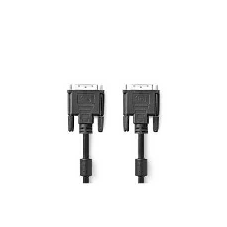 DVI-Kabel | DVI-D 24+1-Pins Male | DVI-D 24+1-Pins Male | 2560x1600 | Vernikkeld | 10.0 m | Recht | PVC | Zwart | Envelop