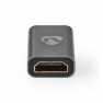 HDMI™-Adapter | HDMI™ Male / HDMI™ Mini-Connector | HDMI™ Output | Verguld | Recht | Aluminium | Gun Metal Grijs | 1 Stuks | Cov