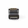 HDMI™-Adapter | HDMI™ Connector / HDMI™ Male | HDMI™ Output | Verguld | 270° Gehoekt | Aluminium | Gun Metal Grijs | 1 Stuks | C