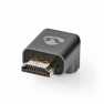 HDMI™-Adapter | HDMI™ Connector / HDMI™ Male | HDMI™ Output | Verguld | 270° Gehoekt | Aluminium | Gun Metal Grijs | 1 Stuks | C