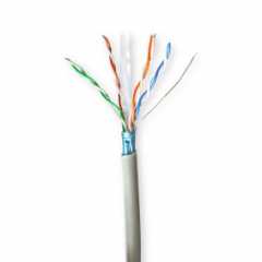 Netwerk Kabel Rol | CAT6 | Stranded | F/UTP | CCA | 50.0 m | Binnenshuis | Rond | PVC | Grijs | Trekdoos