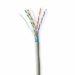 Netwerk Kabel Rol | CAT6 | Solid | F/UTP | CCA | 50.0 m | Binnenshuis | Rond | PVC | Grijs | Trekdoos