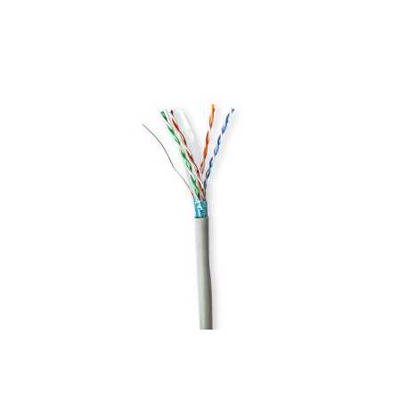 Netwerk Kabel Rol | CAT6 | Solid | F/UTP | CCA | 50.0 m | Binnenshuis | Rond | PVC | Grijs | Trekdoos