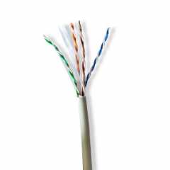 Netwerk Kabel Rol | CAT6 | Stranded | U/UTP | Koper | 305.0 m | Binnenshuis | Rond | LSZH | Grijs | Trekdoos