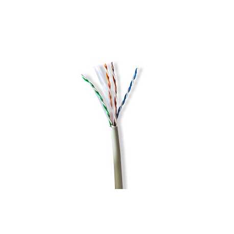 Netwerk Kabel Rol | CAT6 | Stranded | U/UTP | Koper | 305.0 m | Binnenshuis | Rond | LSZH | Grijs | Trekdoos