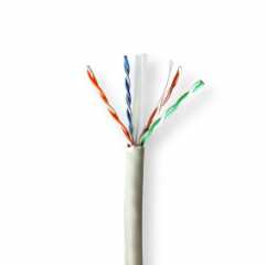 Netwerk Kabel Rol | CAT6 | Solid | U/UTP | Koper | 100.0 m | Binnenshuis | Rond | LSZH | Grijs | Trekdoos