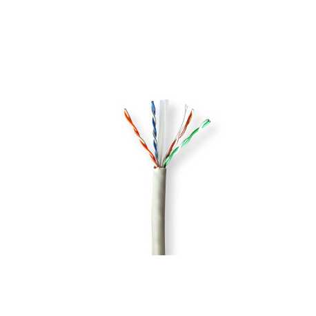 Netwerk Kabel Rol | CAT6 | Solid | U/UTP | Koper | 100.0 m | Binnenshuis | Rond | LSZH | Grijs | Trekdoos