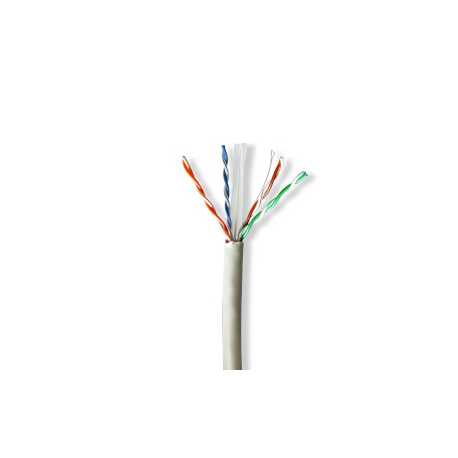 Netwerk Kabel Rol | CAT6 | Solid | U/UTP | Koper | 305.0 m | Binnenshuis | Rond | LSZH | Grijs | Trekdoos