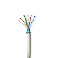 Netwerk Kabel Rol | CAT6 | Solid | F/UTP | Koper | 50.0 m | Binnenshuis | Rond | LSZH | Grijs | Trekdoos