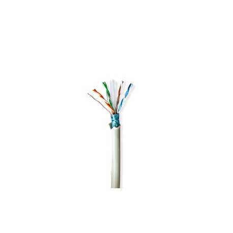 Netwerk Kabel Rol | CAT6 | Solid | F/UTP | Koper | 50.0 m | Binnenshuis | Rond | LSZH | Grijs | Trekdoos