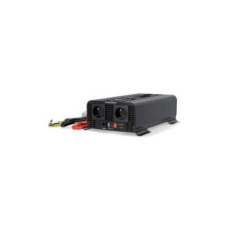 Omvormer Pure Sinusgolf | Ingangsvoltage: 12 V DC | Apparaat stroomoutput: Type E (CEE 7/5) / USB-A / USB-C™ | 230 V AC 50 Hz | 