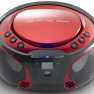 SCD-550RD Draagbare FM-radio CD/MP3/USB/Bluetooth-speler® met LED-verlichting Rood