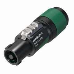 4-polige speakON kabelconnector, schroefaansluitingen, trekontlasting voor kabeldiameters 6 tot 12 mm