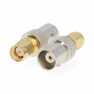 SMA-Adapter | SMA Male | BNC Female | Verguld | 50 Ohm | Recht | Koper | Goud | 2 Stuks | Doos