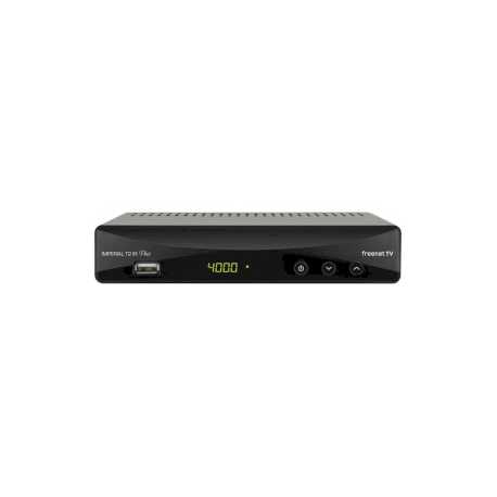 T2 IR Plus DVB-T2 ontvanger met geïntegreerd Freenet TV decoderingssysteem (Incl. 3 maanden Freenet TV) Zwart