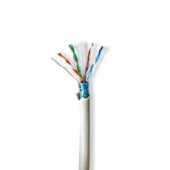 Netwerk Kabel Rol | CAT6 | Stranded | F/UTP | Koper | 50.0 m | Binnenshuis | Rond | LSZH | Grijs | Trekdoos