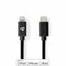 Lightning Kabel | USB 2.0 | Apple Lightning 8-Pins | USB-C™ Male | 480 Mbps | Vernikkeld | 1.00 m | Rond | PVC | Zwart | Label