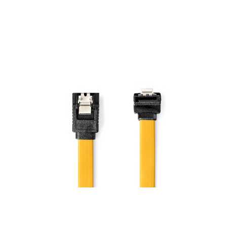 SATA Kabel | 6 Gbps | SATA 7-Pins Female | SATA 7-Pins Female | Vernikkeld | 1.00 m | Plat | PVC | Geel | Doos