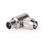 IEC (Coax) Connector | 90° Gehoekt | Male | Vernikkeld | 75 Ohm | Schroef | Diameter kabelinvoer: 7.0 mm | Metaal | Zilver | 2 S