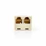 Telecom-Wandcontactdoos | Type Aansluiting: RJ11 | RJ11 Female | 2x RJ11 (4/6) Female | Splitter | ABS | Ivoor | Doos