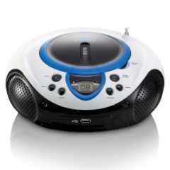 Draagbare FM-radio CD- en USB-speler Blauw