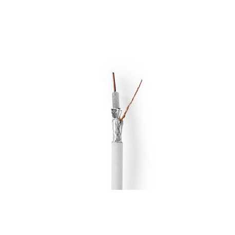 Coaxkabel op Haspel | 4G / LTE Secure | 75 Ohm | Drievoudig Afgeschermd | ECA | 10.0 m | Coax | PVC | Wit | Rol