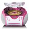 Boombox met CD-speler FM-radio en stickers Roze